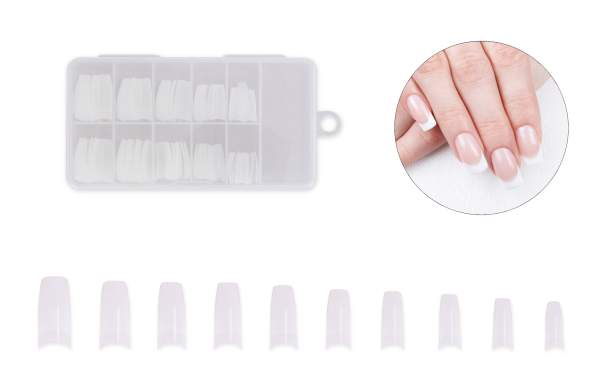 French Nagel Tips Natur-Sortierbox 100 Stück