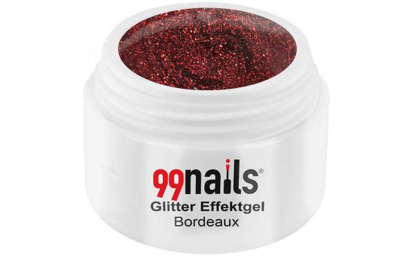 Glitter Effektgel - Bordeaux 5ml